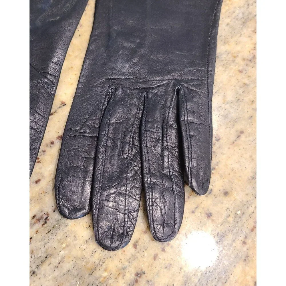 Vintage Size S/M 6.5 Black Leather 10